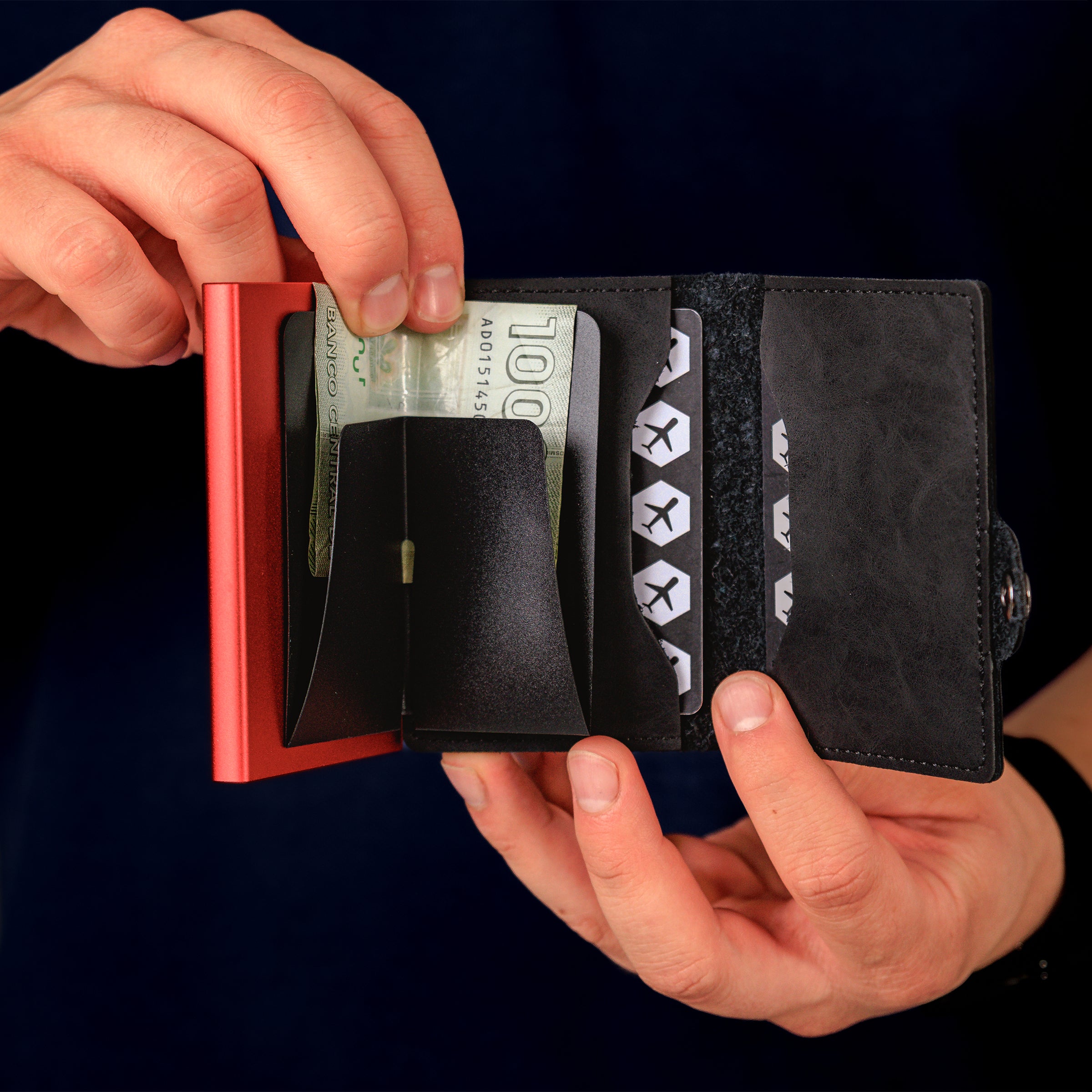 BILLETERA SLIM VANGANTE - Café