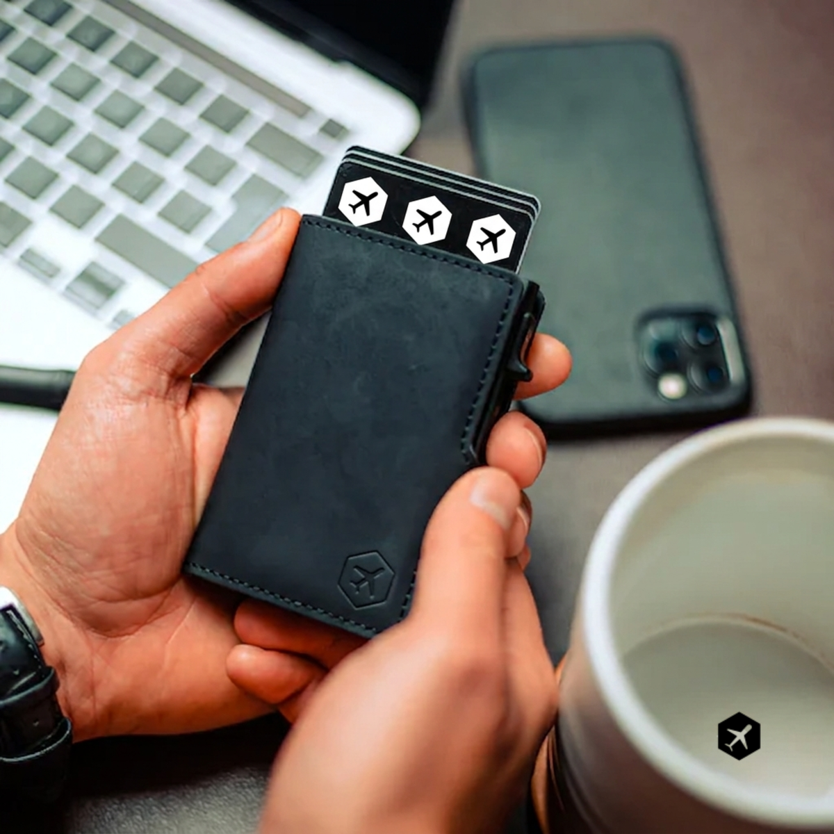 BILLETERA RFID VAGANTE SLIM + LOCALIZADOR PRO